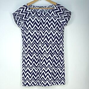 Lilly Pulitzer Navy and White Zigzag Midi Dress